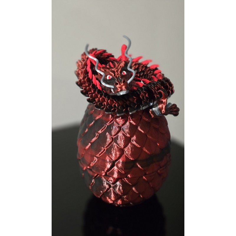 DRAKORIA Smok z Jajem – Magiczny Brelok Fantasy | PrestigePrint3D