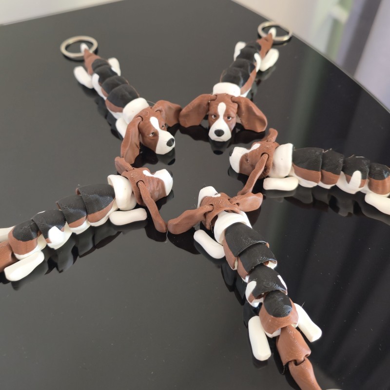 Uszaty Henio – brelok basset hound 3D | PrestigePrint3D