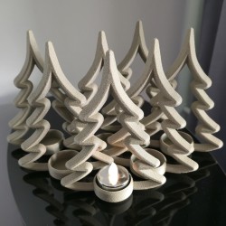 Choinka Silent Night – ozdobna choinka 3D z lampką LED | PrestigePrint3D