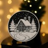 Zimowa Chatka – ozdoba świąteczna Ø19,5 cm | Dekoracja 3D | PrestigePrint3D