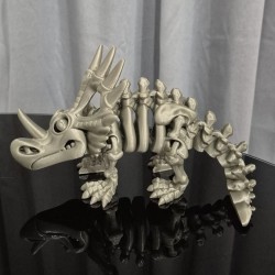 Flexi Szkieletor Styracosaurus – ruchomy dinozaur 3D 22 cm | PrestigePrint3D