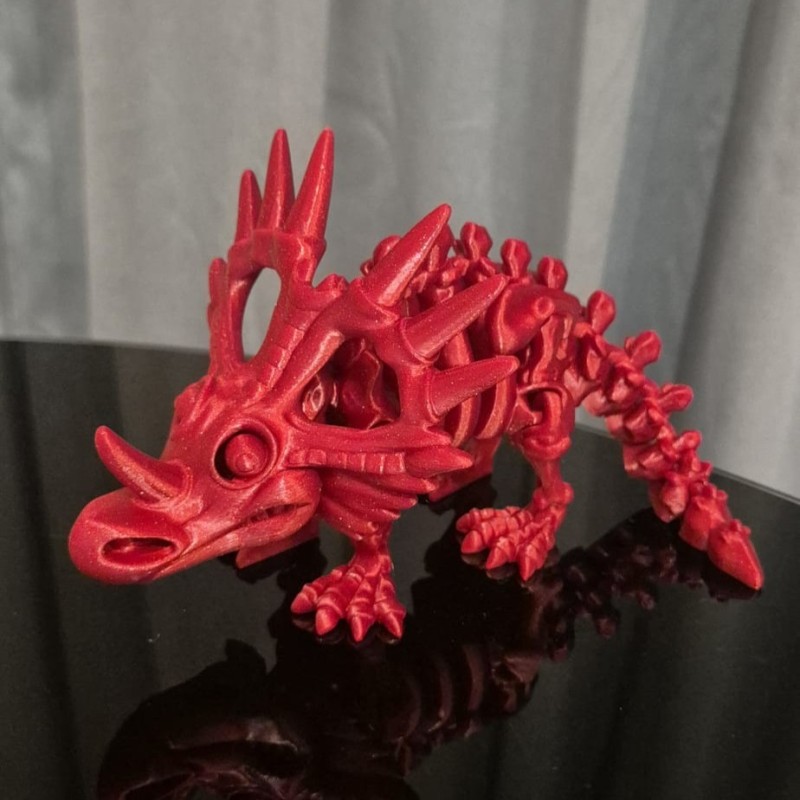 Flexi Szkieletor Styracosaurus – ruchomy dinozaur 3D 22 cm | PrestigePrint3D