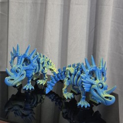 Flexi Szkieletor Styracosaurus – ruchomy dinozaur 3D 22 cm | PrestigePrint3D