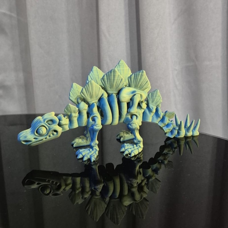 Flexi Szkieletor Stegosaurus – ruchomy dinozaur 3D 25 cm | PrestigePrint3D