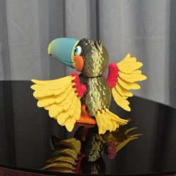 Flexi Tukan Rio 13 cm – ruchoma figurka ptaka 3D | PrestigePrint3D